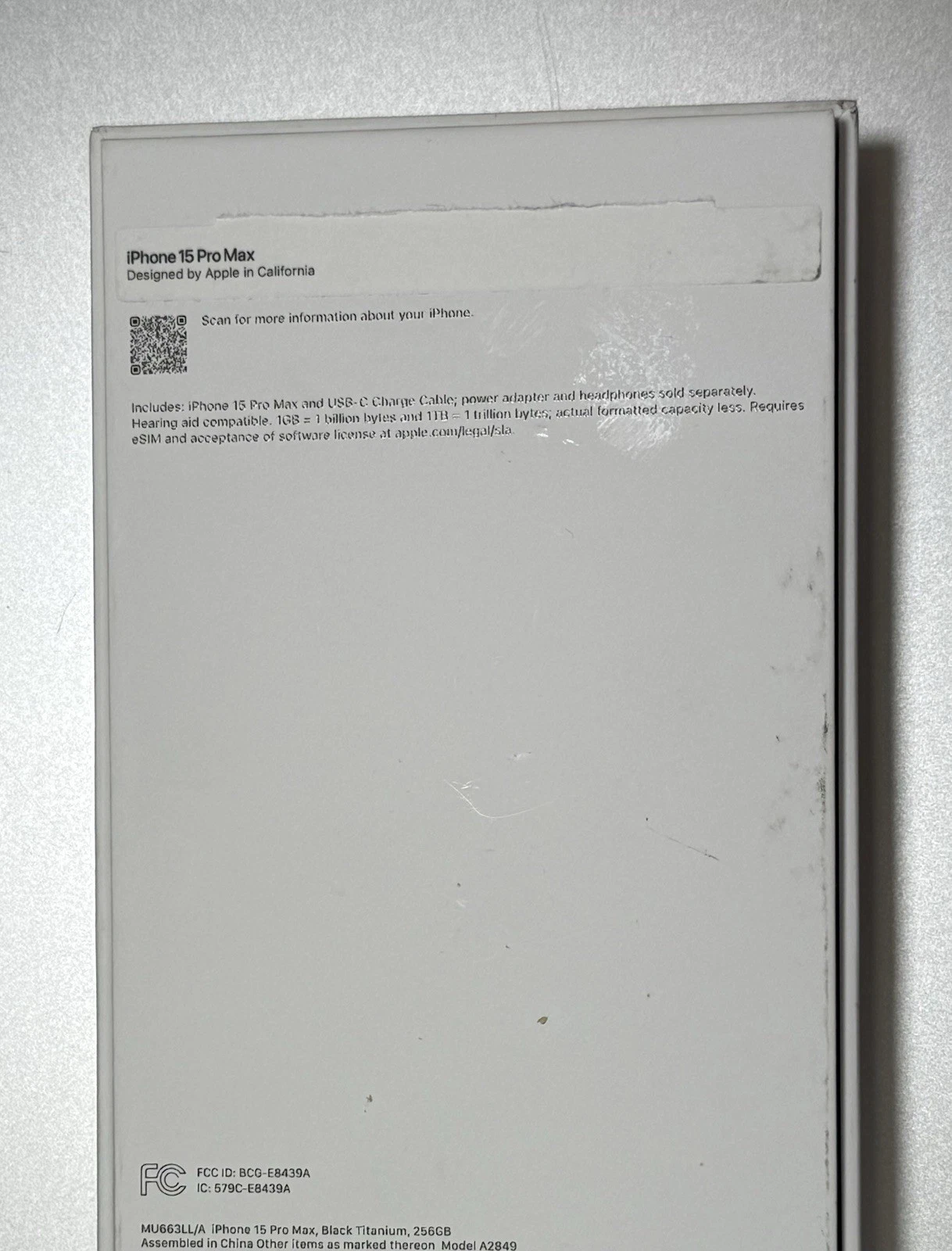 Apple iPhone 15 Pro Max - 256 GB - Black Titanium (Unlocked)