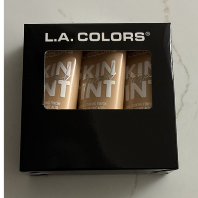 (3pack) L.A. COLORS Skin Tint Foundation with Hyaluronic Acid Natural Coverage