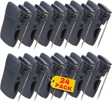 24 Pack Cubicle Clips for Fabric Walls Deluxe Recycled Charcoal Panel Hooks