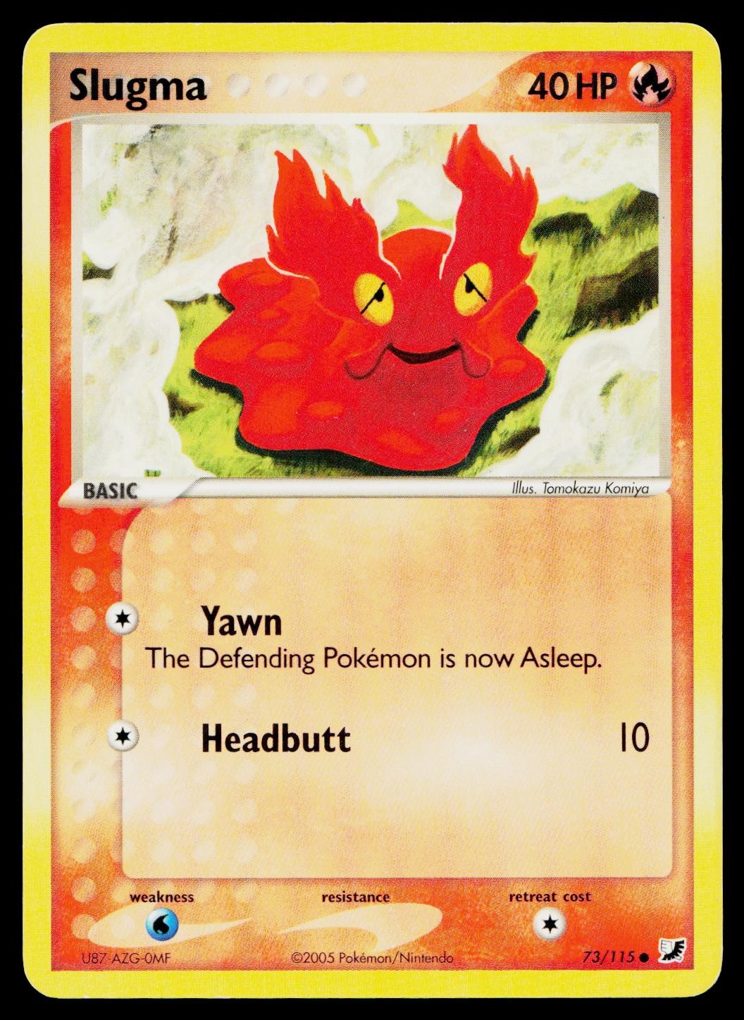 Slugma 73/115 Common Unseen Forces Pokemon Heavily Played