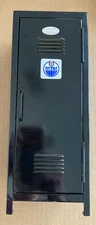 Miniature Metal Locker, Edmonton Oilers, Black, Vintage