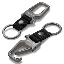 Spigen Life Carabiner Key Ring Bottle Opener Clip Unisex Gunmetal