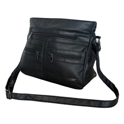 Lorenz Umhängetasche Schultertasche Gr. M Kunstleder Handtasche mehrere Taschen Bag