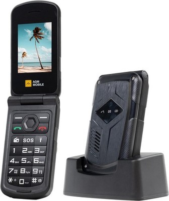 AGM M10 Robustes 4G Klapphandy ohne Vertrag Dual-SIM FM-Radio Basis Tastenhandy