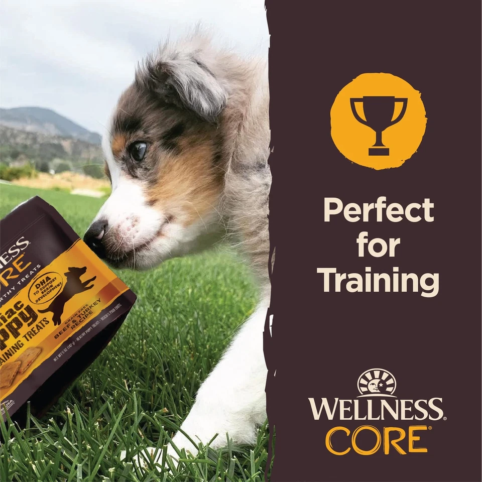 Golosinas suaves de entrenamiento para cachorros Wellness CORE Brainiac sin granos 5 onzas Foto 4 de 4