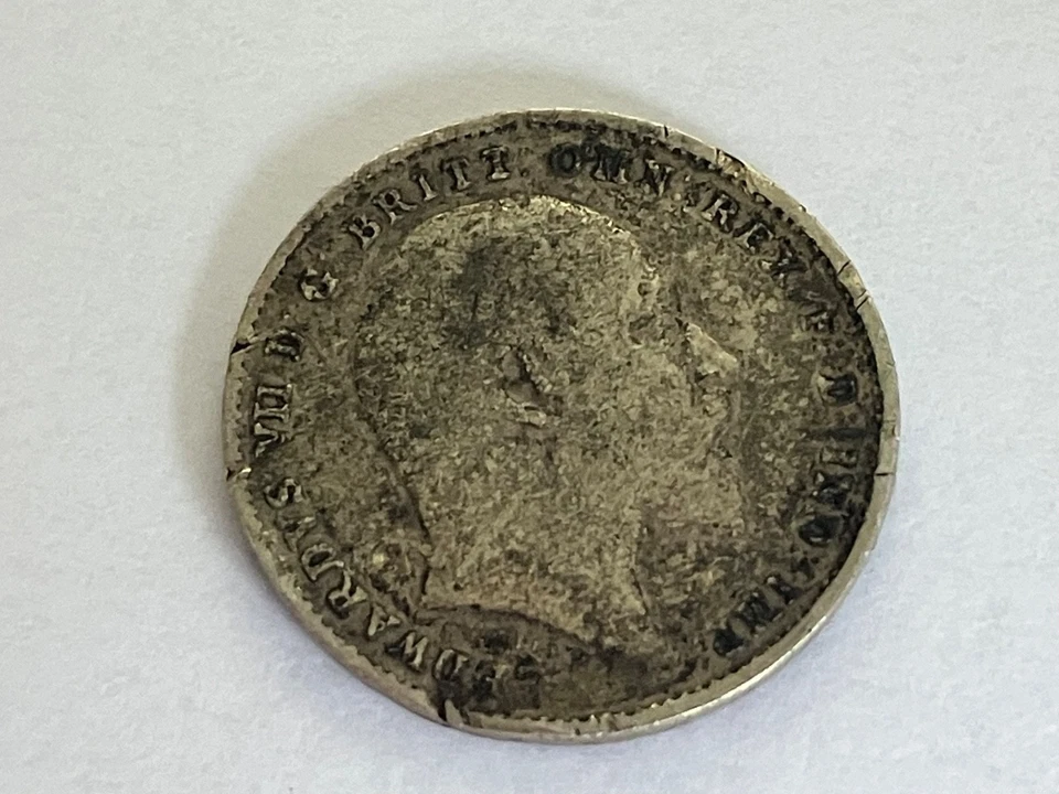 1909 3 Pence - Edward VII Silver 925) 1.41g ⌀16 mm KM# 797, Sp# 3984, SP# 3987 - Image 2 of 3