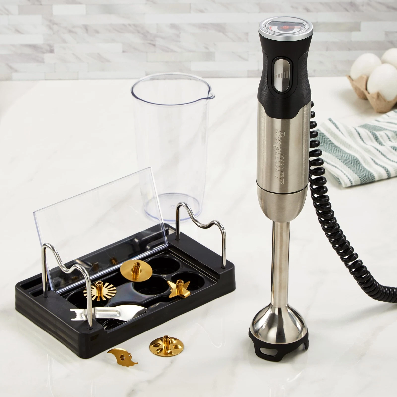 X5 Pro Stainless Steel Handheld Food Processor With 5 Multifunctional Blades,...