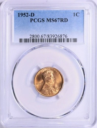 1952-D Lincoln Cent PCGS MS-67 RD