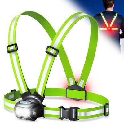 Running Lights for Runners with Rear Light, 500LM Rechargeable Running Light ...