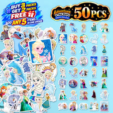 50pcs Frozen Stickers Elsa Anna Olaf Disney Princess Waterproof Vinyl Decals