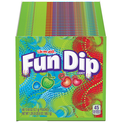 Wonka Fun Dip, Assorted Flavor Party Pack, 0.43 Ounce Packets (48 Count) 