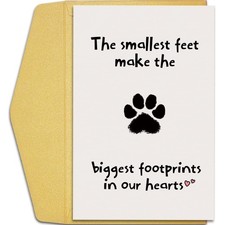 Qiliji Pet Loss Sympathy Card for Dog or Cat Owners Pet Loss Gift