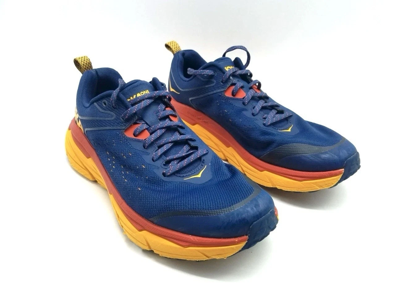 Hoka One Challenger ATR 6 Men's Running Trail Shoes Size 10D Navy Blue Orange