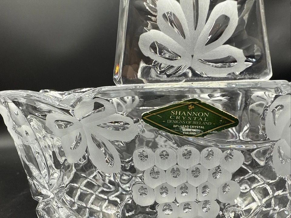 GODINGER BY SHANNON 10" CORTE CRISTALINO PATAS CESTA OVALADA DISEÑO UVA Foto 4 de 4