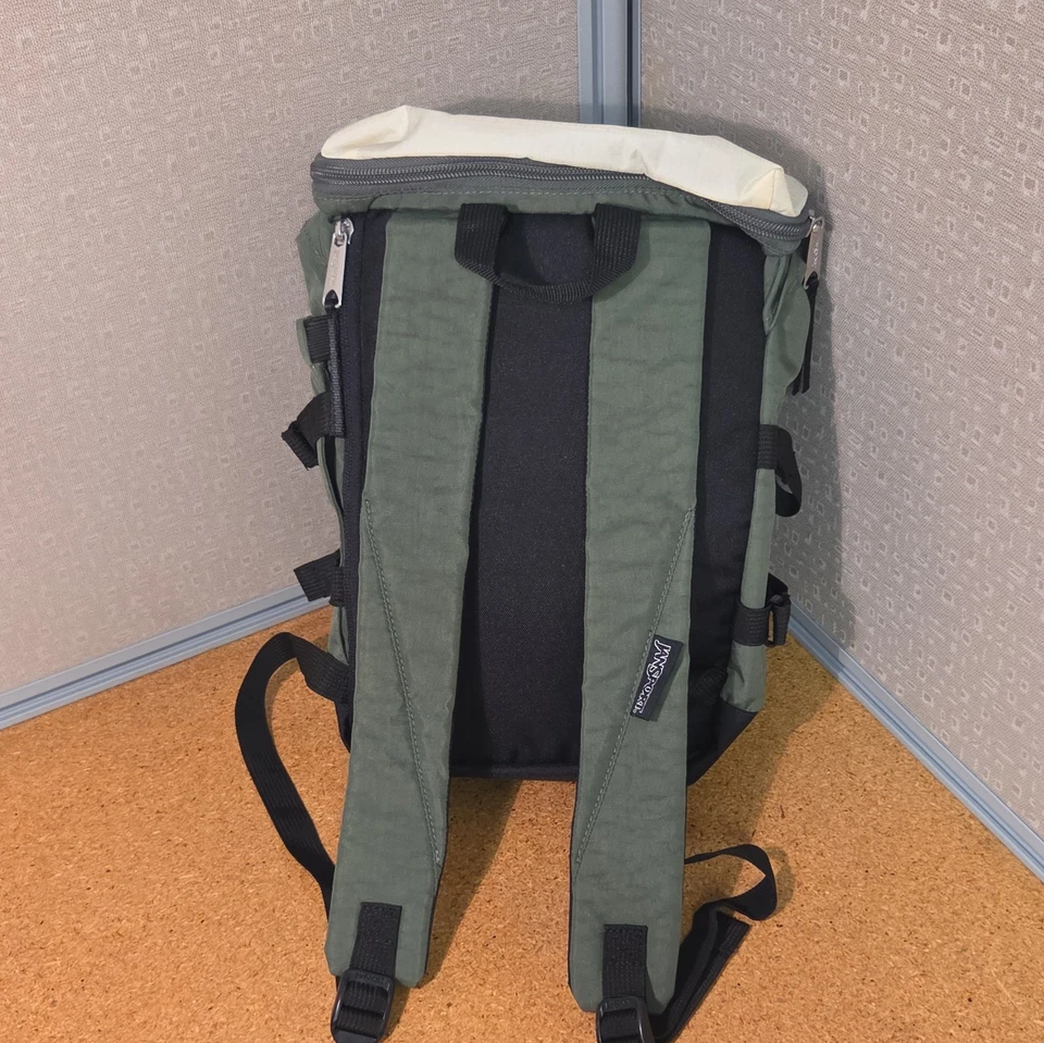 正品 Jansport 迷你 Skip 背包黑色和绿色限量版 — 第 2/4 张图片