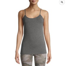 Time And Tru Women's Cami Shirt LARGE 12-14 Charcoal Adjustable Strap New