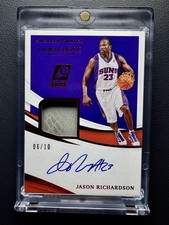 2020-21 Panini Immaculate Jason Richardson Sneaker Swatch GU Patch Auto 06/10