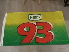 HESS OIL COMPANY SUPER 93 GASOLINE FLAG ABOUT 48" by 27" NEVER USED 100% NYLON