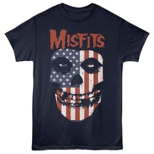 The Misfits Red White  Blue Crimson Ghost Flag Skull Men's T Shirt