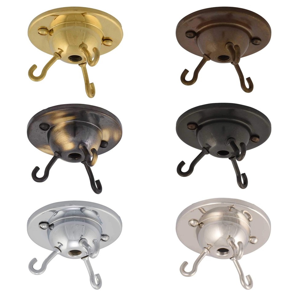 Rosone da soffitto con gancio per lampadario, facile da installare con tutti gli accessori di montaggio, supporta un carico massimo di 10 kg (rame antico