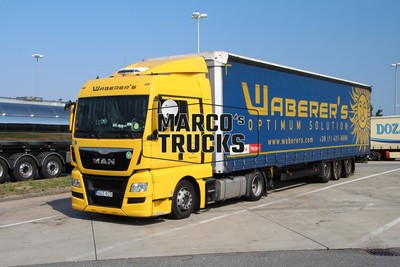 LKW Foto MAN TGX Planensattelzug Ungarn gelb WABERER'S OPTIMUM SOLUTION #f2xm
