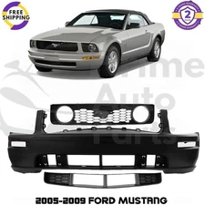 Front Bumper Cover Primed & Grille Assembly Kit For 2005-2009 Ford Mustang