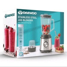 Daewoo 800W Blender Smoothie Maker 1.5L Glass Jug Coffee Grinder Stainless Steel