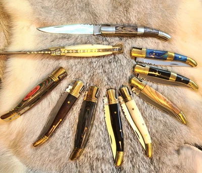 LAGUIOLE STIL Feines Kleines Laguiole Edelstahl Taschenmesser Klappmesser Handmade 19cm