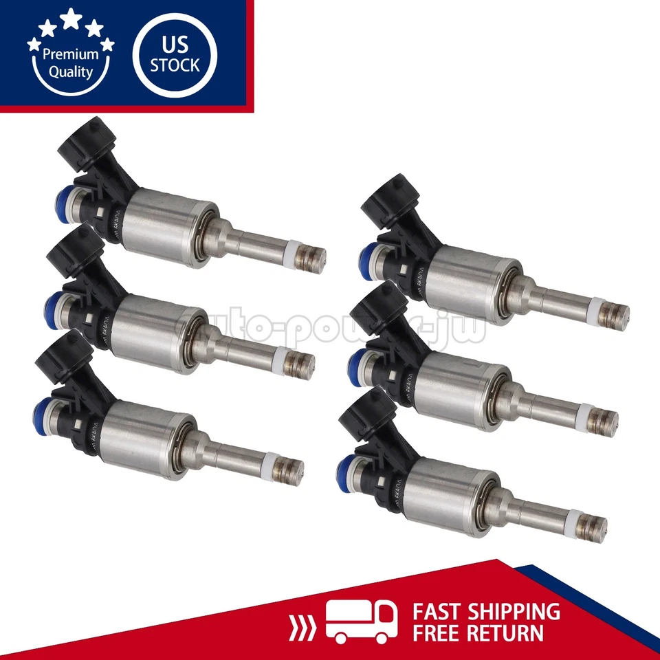 6x Fuel Injector Fits For INFINITI QX60 2017-2019 Nissan Pathfinder 16600-6KA0A - Изображение 3 из 4