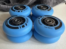 Inline Skate Wheels 8-Pack Blue AOWESM 72mm 85a New