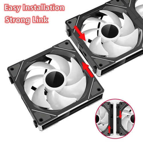 TZMRIT UNI FAN White Triple Pack Infinity Fans 120 mm Rgb Fan 120 mm ARGB Fans - Afbeelding 2 van 24
