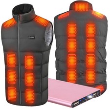 Women Heated Vest with 23 Heating Zones Battery Pack Men Electric Heating Jacket