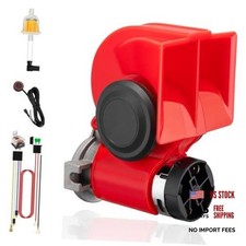 Air Horn Kit with Button 12v Train Horn for Truck Car red air horn with button