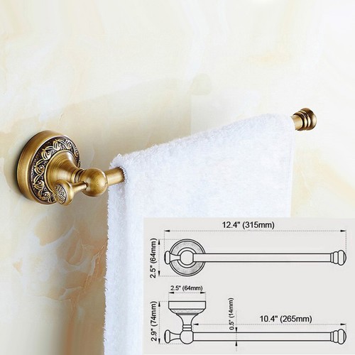 Antique Brass Carved Bathroom Accessories Set Bath Hardware Towel Bar fzh115 - Picture 27 of 28