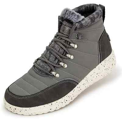 Ankle Boots Winter Hey Dude Shoes Hey Dude Womens Brandy Grey Faux