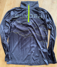 Spyder Baselayer Half Zip T-Neck / Funktionsshirt, grau, Grösse L Jungen, neu