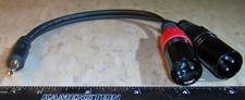 3.5mm Male plug to Dual 2 XLR 3pin Male Audio microphone Cable Adapter Convert