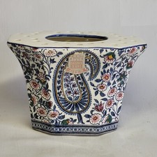 07K9 Antico Vaso Cogli Fiori IN Ceramica Artistica Gien Francia