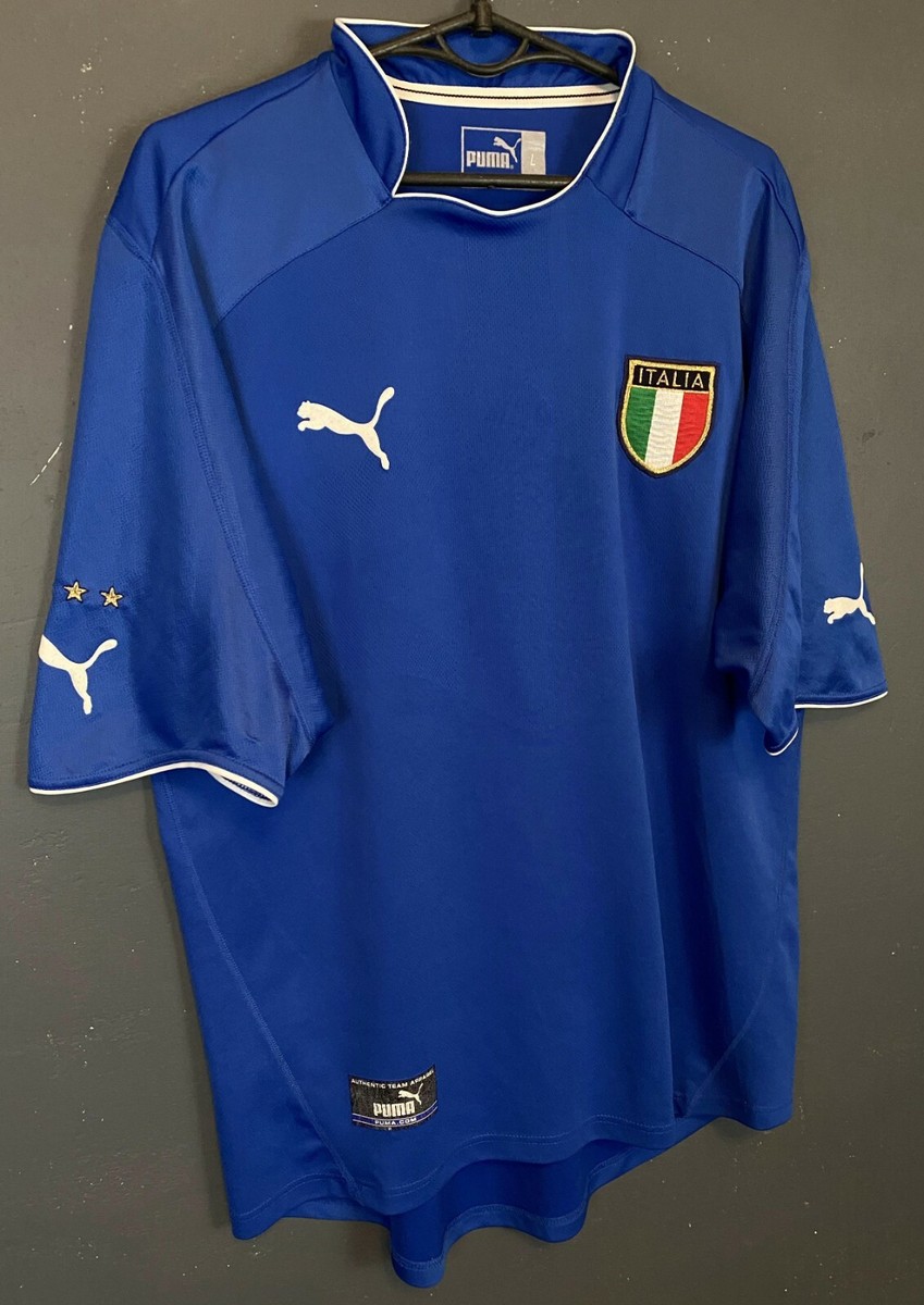 2003-2004シーズン イタリア代表 ユニフォームPUMA シャツ Italy Soccer Jersey 2003-04 Puma Away Kit White. FIFA World