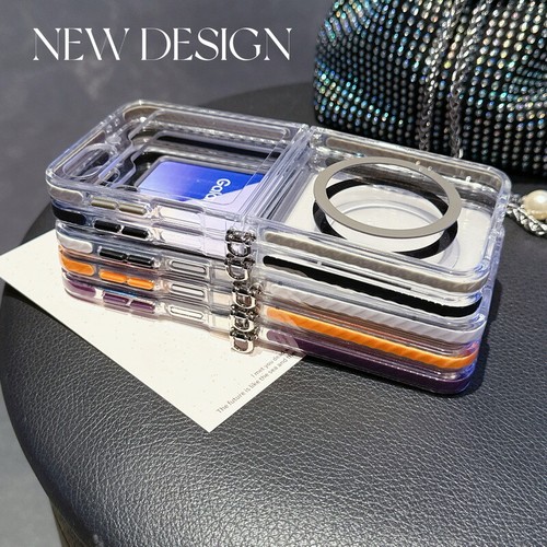 Case For Samsung Galaxy Z Flip6 Flip5 Flip4 Flip3 Shockproof Magnetic TPU Cover - Foto 14 di 21
