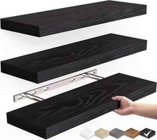 3 PACK Floating Shelves for Wall, Wall Mounted Rustic Wood Shelves for Home