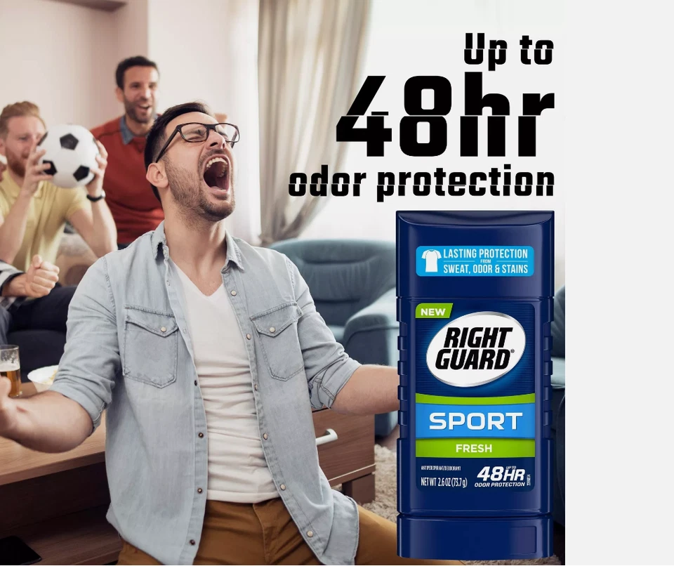 Desodorante antitranspirante Right Guard Sport 2,6 OZ paquete de 6 48 horas de protección Foto 3 de 4