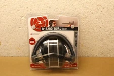 Radians Electronic Dual Microphone Ear Muff, Adjustable Headband, Black, R-3200,