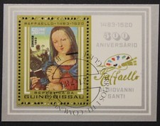 Guinea-Bissau: Michel Block-Nr. 251 "500. Geb. von Rafael" aus 1983, gestempelt