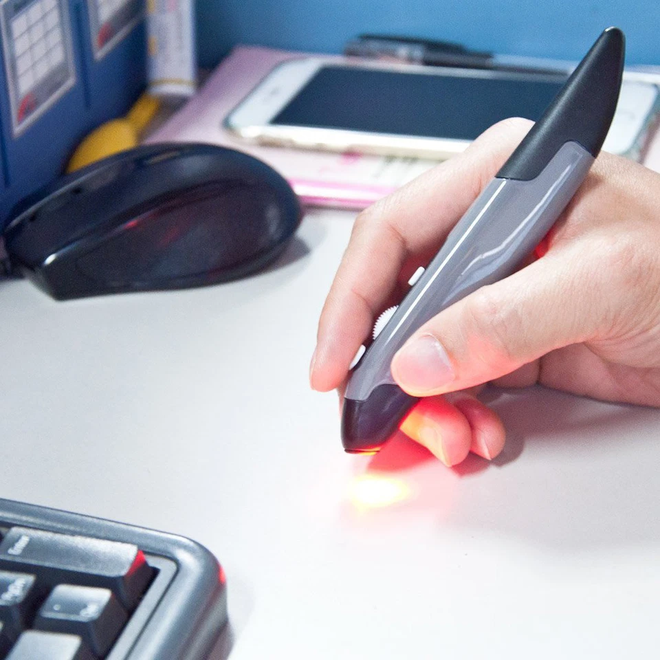 Wireless Pen Mouse 2.4GHZ USB Optical Pen Mouse Handwriting Mini Mice for Laptop - Image 4 of 4