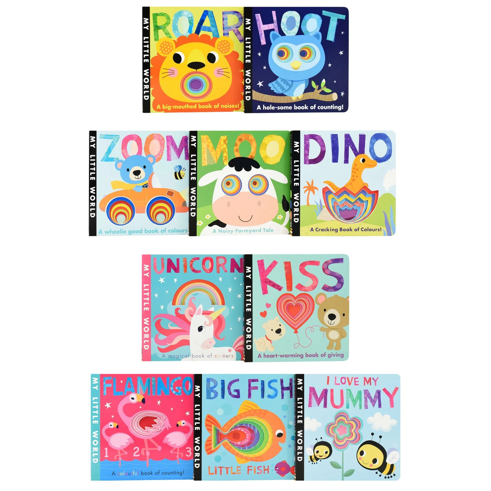 My Little World Series My Peek Through Collection 10 Books Ages 0-5 – Board Book