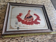 Vintage Sclitz beer framed mirror 10.5"x13.5" Milwaukee beer Man cave and bar