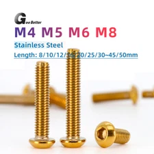 M4 M5 M6 M8 304 Stainless Steel Socket Allen Button Head Bolts Motorcycle Screws