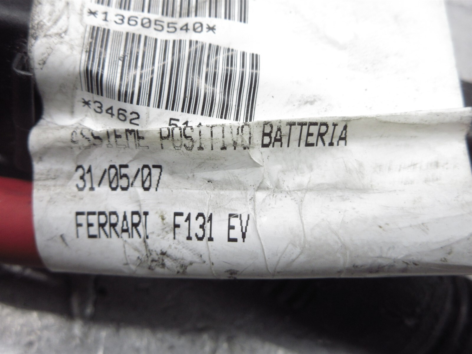 2008 Ferrari F430 Spider 233462 Positive Battery Cable Wire Harness w/ Main Fuse