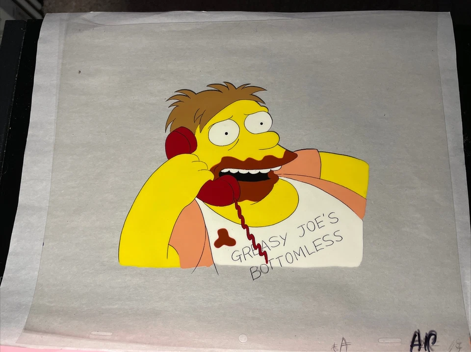 Los Simpson Animación Arte Celular Fondo Vintage Dibujos Animados Homero Bart Lisa I13 Foto 3 de 4